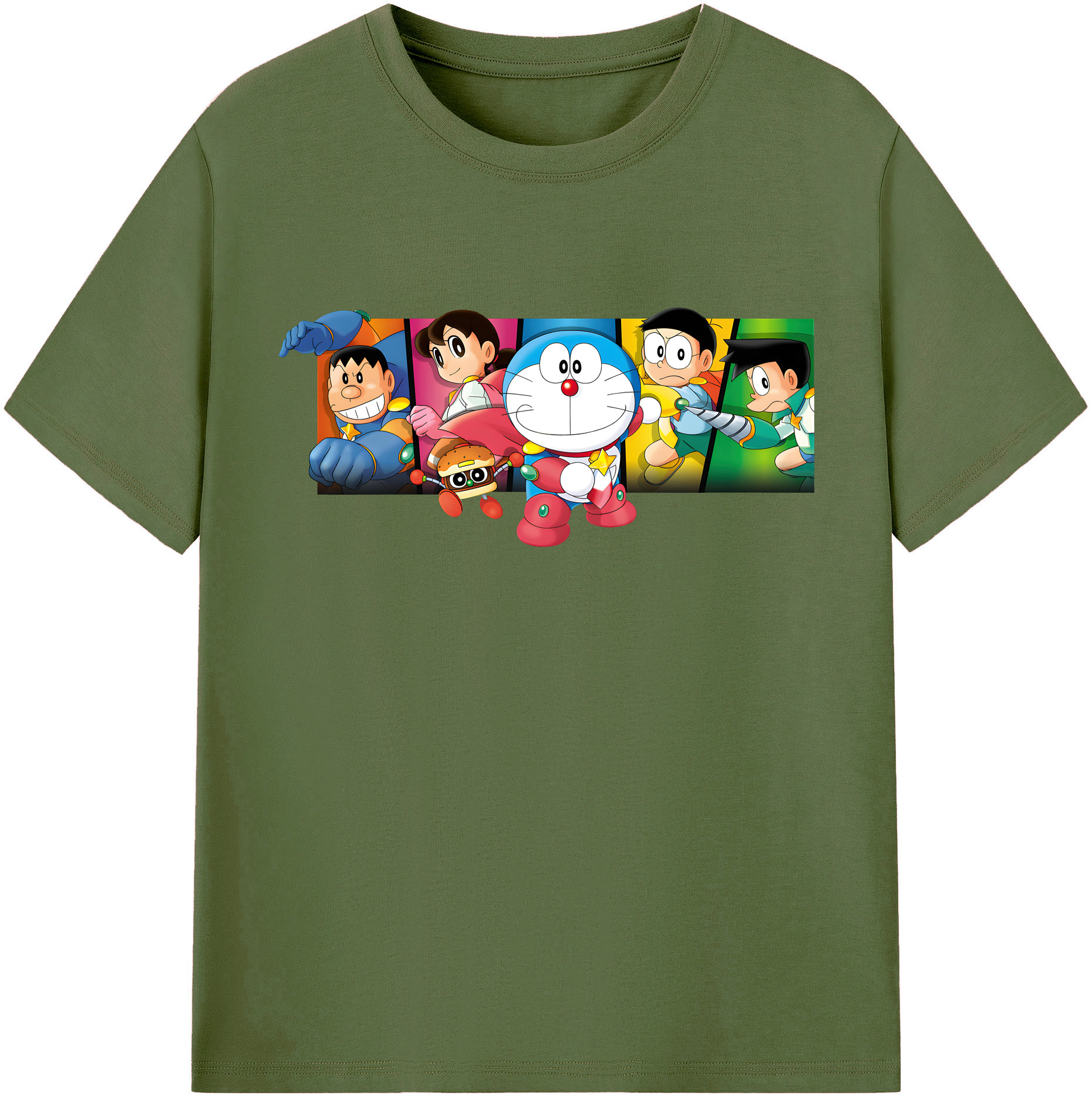 （画像用） ドラえもん Doraemon 綿100％半袖Tシャツ（フロントプリント）